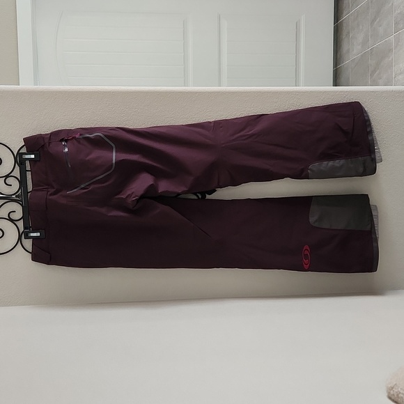 Salmon Ski Pants, plum color, size 6 - Picture 4 of 4